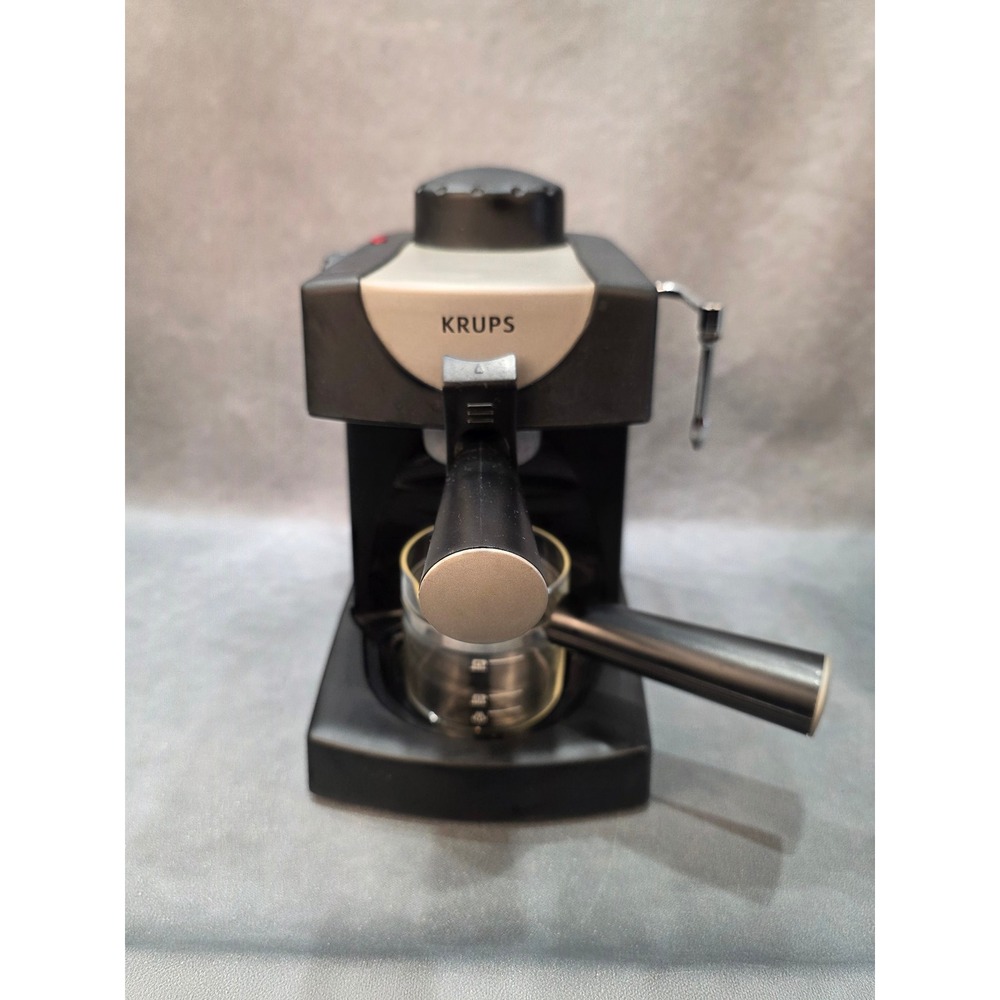 Krups Type FND1 Espresso Maker Machine Black Silver with Glass Carafe 750W